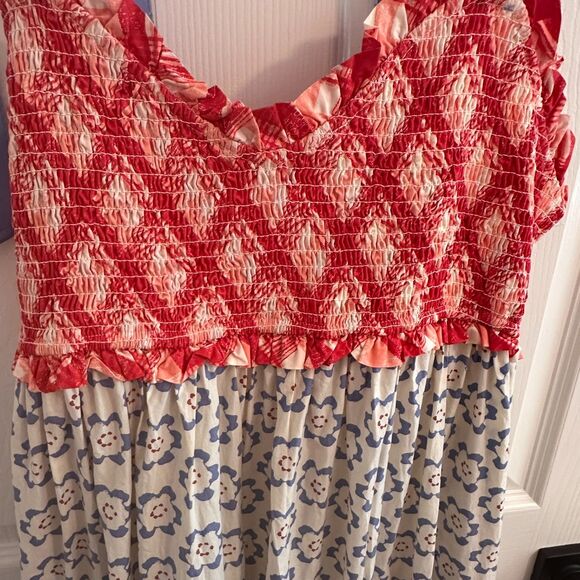 NWT Free People Bluebell Maxi Dress in Cherry Combo Print M $168 Current Style - Picture 5 of 6